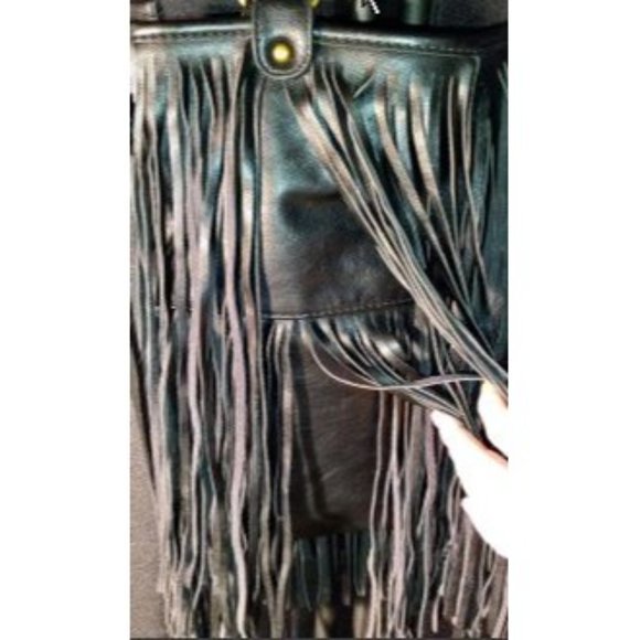 Vintage Leather Handbag - Fringe Tassel - NWOT - Picture 2 of 6